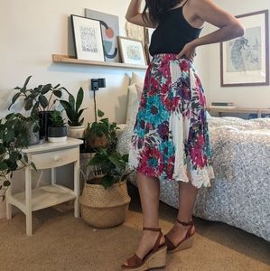 Old Navy Floral Midi Skirt